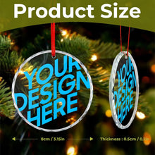 Lade das Bild in den Galerie-Viewer, Runder Anhänger aus Glas mit Foto Text selbst gestalten und bedrucken