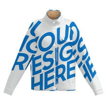 Lade das Bild in den Galerie-Viewer, Plüsch Freizeithemd mit Stehkragen MWL505 für Damen / Frauen mit Foto Design Motiv Text selbst gestalten und bedrucken