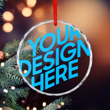 Lade das Bild in den Galerie-Viewer, Runder Anhänger aus Glas mit Foto Text selbst gestalten und bedrucken