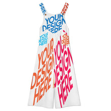 Lade das Bild in den Galerie-Viewer, Multi-Image-Design Damen / Frauen Jumpsuit mit Hosenträgern WLR mit Foto Design Motiv Text selbst gestalten und bedrucken (Simple Design)