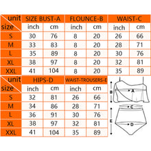 Lade das Bild in den Galerie-Viewer, 2024 NEW Zweiteiliger Tankini Badeanzug Bustier Bikini Set Damen / Frauen mit Rüschen mit hoher Taille MSYX464 mit Foto Design Motiv Text selbst gestalten und bedrucken (Simple Design)