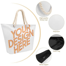 Lade das Bild in den Galerie-Viewer, Multi-Image-Design Hanfseil Tragetasche mit großem Fassungsvermögen XB0601066 mit Foto selbst gestalten und bedrucken