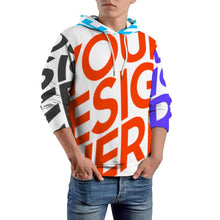 Lade das Bild in den Galerie-Viewer, Multi-Image-Design Loses Taschenloses All-Print-Sweatshirt AMZ für Unisex mit Foto Design Motiv Text selbst gestalten und bedrucken