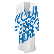 Lade das Bild in den Galerie-Viewer, Einzelbild-Design Unisex Langarm Nachthemd Bademantel mit Gürtel LM127 mit Fotos Muster Text Logo selbst gestalten und bedrucken