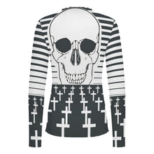 Lade das Bild in den Galerie-Viewer, Langärmeliges Mesh-Rollkragen-Top mit individuellem Druck – Damen, S bis 5XL
