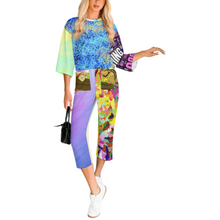 Lade das Bild in den Galerie-Viewer, Multi-Image-Design Damen / Frauen Overall Jumpsuit mit Rundhalsausschnitt 23LR mit Foto Design Motiv Text selbst gestalten und bedrucken (Simple Design)