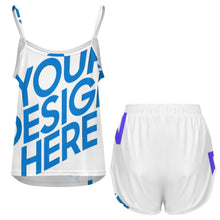 Lade das Bild in den Galerie-Viewer, Damen / Frauen Silk Sling Pajama Set SY02 selbst gestalten und bedrucken