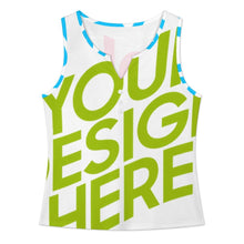 Lade das Bild in den Galerie-Viewer, Multi-Image-Design Damen / Frauen Tank Top mit drei Knöpfen BXV mit Foto Design Motiv Text selbst gestalten und bedrucken (Simple Design)