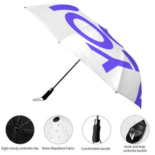 Lade das Bild in den Galerie-Viewer, Y08 2-fach faltbarer automatischer Golfschirm (innen schwarz geklebt/außen bedruckt) mit Fotos Muster Text Logo selbst gestalten und bedrucken