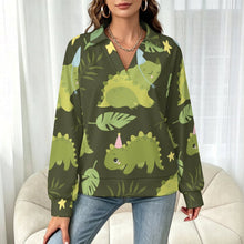 Lade das Bild in den Galerie-Viewer, Damen Sweatshirt mit V-Ausschnitt – individuell gestaltbar