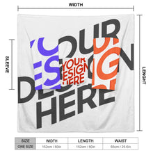 Lade das Bild in den Galerie-Viewer, Multi-Image-Druck Unisex Langarm Plüschiger bequemer Wickelmantel Pyjama LYQ129 mit Fotos Muster Text Logo selbst gestalten und bedrucken