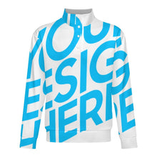 Lade das Bild in den Galerie-Viewer, Unisex Sweatshirt mit langen Ärmeln und Stehkragen mit Foto Design Motiv Text selbst gestalten und bedrucken