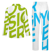 Lade das Bild in den Galerie-Viewer, Einzelbilddruck Langärmeliger Schlafanzug Pyjama Kinder LM125 mit Fotos Muster Text Logo selbst gestalten und bedrucken