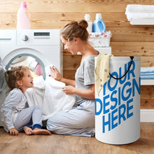 Lade das Bild in den Galerie-Viewer, Wäschekorb Spielzeug Aufbewahrungsbox Wäschesammler Groß Aufbewahrungskorb Kinderzimmer D 40 x H 69 CM mit Foto Design Motiv Text selbst gestalten und bedrucken
