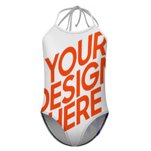 Lade das Bild in den Galerie-Viewer, Einteiliger Badeanzug mit Trägern SDS301 für Mädchen selbst gestalten und bedrucken