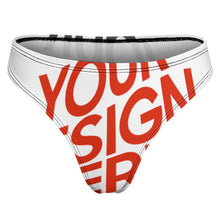 Lade das Bild in den Galerie-Viewer, Multi-Image-Druck Eisseiden T-back Tanga Unterhosen Unterwäsche NZ207 Damen / Frauen mit Fotos Muster Text selbst gestalten und bedrucken