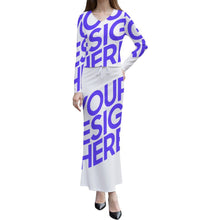Lade das Bild in den Galerie-Viewer, Damen / Frauen Langärmliger Taillenanzugrock LYQ165 mit Fotos Muster Text Logo selbst gestalten und bedrucken (Simple Design)