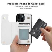 Lade das Bild in den Galerie-Viewer, iPhone 15 Flip Case personalisiert | Kartenfach & 360° Schutz | UV-Druck