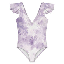 Lade das Bild in den Galerie-Viewer, Einzelbilddruck Damen / Frauen Rüschenärmeln One-piece Swimsuit Badeanzug mit V-Ausschnitt 294340 mit Foto selbst gestalten und bedrucken