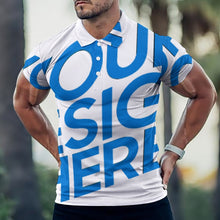Lade das Bild in den Galerie-Viewer, Einzelbilddruck Sommer Ice Silk Polo T-Shirt Herren / Männer B612 mit Fotos Muster Text Logo selbst gestalten und bedrucken
