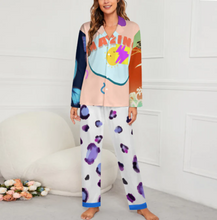 Lade das Bild in den Galerie-Viewer, Multi-Image-Design Damen / Frauen Schlafanzug Pyjama Set Langarm - Kragen Classic (2 tlg.) SDS062 mit Foto Design Motiv Text selbst gestalten und bedrucken