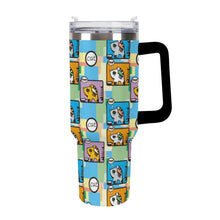 Lade das Bild in den Galerie-Viewer, Personalisierter 40oz Edelstahl-Tumbler mit Griff und UV-Druck