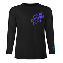 Lade das Bild in den Galerie-Viewer, Druck auf Brust und Manschette 100% Baumwolle Herren/Männer Langarm Shirt Verschiedne Farben mit Foto Design Motiv Text selbst gestalten und bedrucken