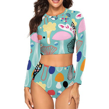 Lade das Bild in den Galerie-Viewer, Langarm Bikini Personalisiert | Cutout Badeanzug mit Fotodruck
