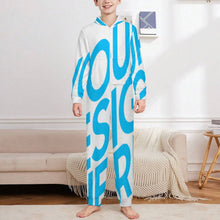 Lade das Bild in den Galerie-Viewer, Einzelbilddruck Kinder Plüsch Heimover Overall Schlafanzüge Pyjama LTWY87 mit Fotos Muster Text Logo selbst gestalten und bedrucken
