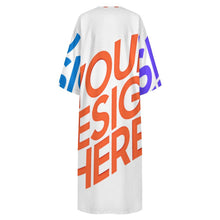 Lade das Bild in den Galerie-Viewer, Multi-Image-Design Personalisierte Morgenmantel im mediterranen Stil mit V-Ausschnitt und halblangen Ärmeln YKL06 für Damen / Frauen | Langärmliger Morgenmantel mit V-Ausschnitt mit Foto selbst gestalten