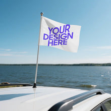 Lade das Bild in den Galerie-Viewer, Autofahne mit Fotos Muster Text Logo selbst gestalten und bedrucken