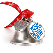 Lade das Bild in den Galerie-Viewer, Christbaumschmuck Glocken Anhänger Weihnachtsglocken für Weihnachtsdeko mit Foto Design Motiv Text selbst gestalten und bedrucken