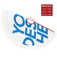 Lade das Bild in den Galerie-Viewer, Weihnachtsbaumrock Weihnachtsbaumdecke (Fransenstil) (doppelseitig gleiches Bild) mit selbst gestalten und bedrucken