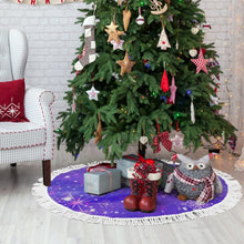 Lade das Bild in den Galerie-Viewer, Personalisierbare Weihnachtsbaumdecke | Beidseitig bedruckt & mit Quasten