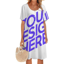 Lade das Bild in den Galerie-Viewer, Einzelbild-Design Damen / Frauen Kragenloses Longshirt LM501 mit Foto Design Motiv Text selbst gestalten und bedrucken