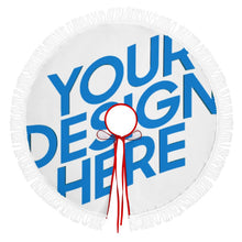 Lade das Bild in den Galerie-Viewer, Weihnachtsbaumrock Weihnachtsbaumdecke (Fransenstil) (doppelseitig gleiches Bild) mit selbst gestalten und bedrucken