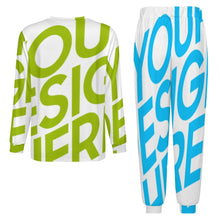 Lade das Bild in den Galerie-Viewer, Einzelbilddruck Herren Rundhalsausschnitt Schlafanzug Pyjamas LM094 2-tgl. Set mit Foto selbst gestalten und bedrucken