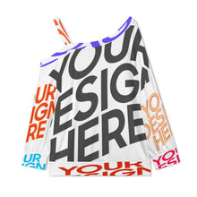 Lade das Bild in den Galerie-Viewer, Multi-Image-Design Sweatshirt mit schrägem Kragen und überschnittenen Schultern für Damen / Frauen T-Shirt A11L mit Foto Design Motiv Text selbst gestalten und bedrucken (Simple Design)