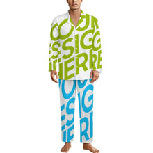 Lade das Bild in den Galerie-Viewer, Einzelbilddruck Herren Schlafanzug Pajama LM092 in langer Form 2-tlg. mit Fotos Muster Text Logo selbst gestalten und bedrucken