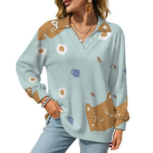Lade das Bild in den Galerie-Viewer, Damen Pullover mit V-Ausschnitt – gestricktes Oberteil personalisierbar