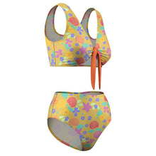 Lade das Bild in den Galerie-Viewer, High Waist Bikini selbst gestalten | Tie-Front Set mit Bauch-Weg-Effekt