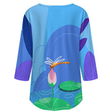 Lade das Bild in den Galerie-Viewer, Damen 3/4-Arm Shirt mit Raffung | Oberteil mit Foto personalisieren