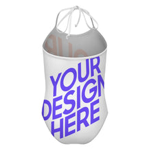 Lade das Bild in den Galerie-Viewer, Einteiliger Badeanzug mit Trägern SDS301 für Mädchen selbst gestalten und bedrucken