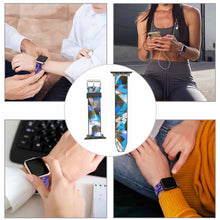Lade das Bild in den Galerie-Viewer, PU Leder Smartwatch-Armband Ersatzarmband 38mm/40mm 42mm/44mm für iWatch Apple Watch Positive Gestaltung mit Fotos Muster Text Logo selbst gestalten und bedrucken