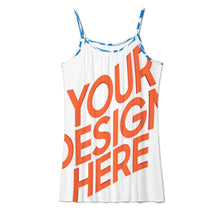 Lade das Bild in den Galerie-Viewer, Multi-Image-Design Strandkleid Mini-Strandkleid mit Trägern F28Q mit Foto Design Motiv Text selbst gestalten und bedrucken (Simple Design)