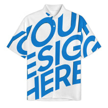 Lade das Bild in den Galerie-Viewer, Einzelbild-Design Herren Stehkragen Kurzarmhemd mit Tasche LM058 mit Ihrem Design Motiv Foto Text selbst gestalten und bedrucken