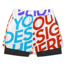 Lade das Bild in den Galerie-Viewer, Multi-Image-Design Herren Bademode Badehose Sport Beachshorts Männer mit Fotos Muster Text Logo selbst gestalten und bedrucken