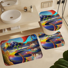 Lade das Bild in den Galerie-Viewer, 4-teiliges Badezimmer-Set mit Foto | Duschvorhang & Matten selbst gestalten