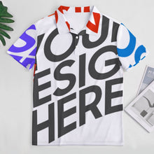 Lade das Bild in den Galerie-Viewer, Multi-Image-Druck Sommer Ice Silk Polo T-Shirt Herren / Männer B612 mit Fotos Muster Text Logo selbst gestalten und bedrucken