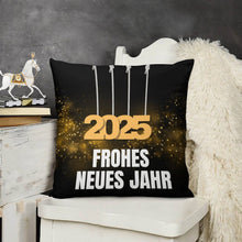 Lade das Bild in den Galerie-Viewer, Kissenbezug 2025 Frohes Neues Jahr Selbst Gestalten Bedrucken Lassen